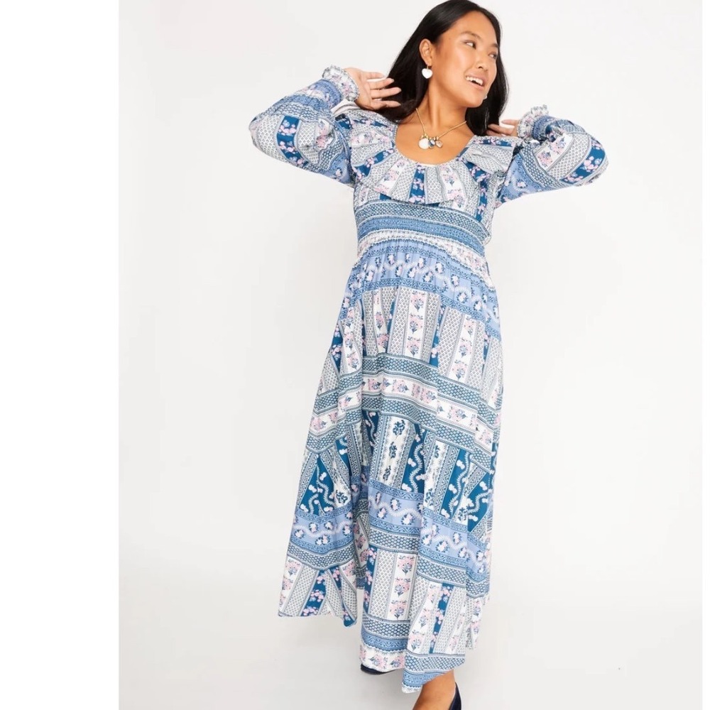 Ophelia&Indigo Clementina Dress Vintage Floral 100%organic cotton L